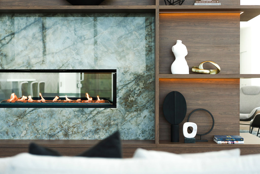 Cozy Yet Elegant Fireside Seating